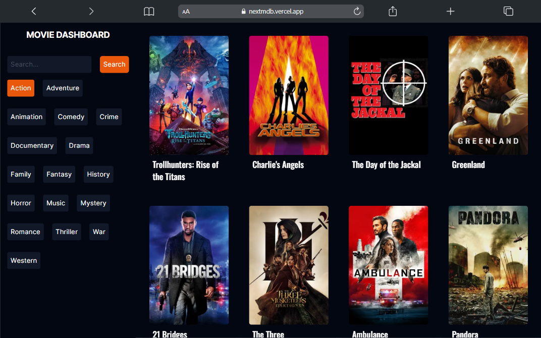 Image for project Movie Dashboard